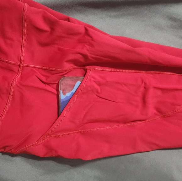 lululemon leggings fast and free HR tight 25" red - Picture 3 of 8
